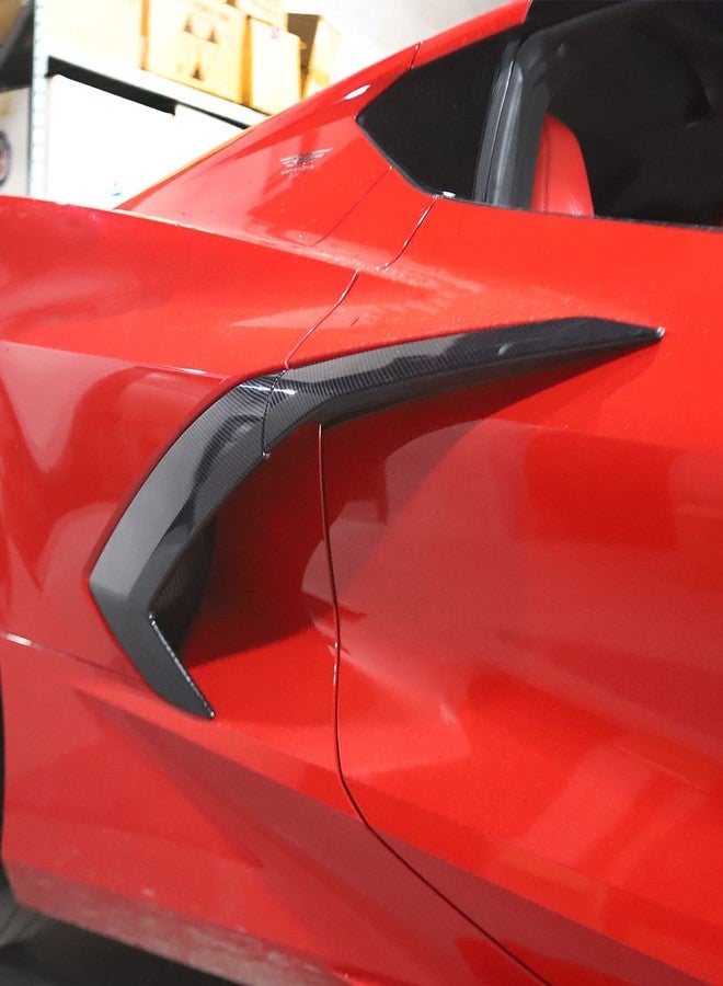 crosselec Carbon Fiber Exterior Body Side Air Outlet Cover Trim for Chevrolet Corvette C8 2020-2025 - Image 2